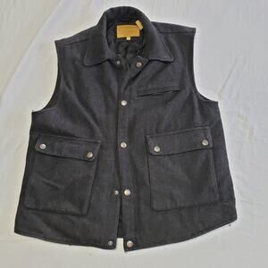 Cowboy Legend Dk Grey Wool Western Vest Sz L